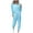 Sky Blue, variant on Lovskoo 2024 Long Sleeve Track Suits for Women Set Spring Fall Two-Piece Sets Solid Tops Casual Pants Sweatsuit Jogger Lounge Sets Olive Green 4XL