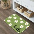 thumbnail image 3 of Hello Daisy 16x24 Flannel Bath Mat for Bathroom, Anti-Slip Backing Soft Bathroom Rug, Washable Water Absorbent Mat, 3 of 9
