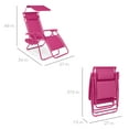 thumbnail image 3 of Best Choice Products Folding Zero Gravity Recliner Patio Lounge Chair w/ Canopy Shade, Headrest, Tray - Ultimate Pink, 3 of 8
