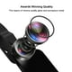 thumbnail image 2 of KEYWING Fisheye Lens 198° Fish Eye Phone Camera Lens Kit for iPhone Fish Bowl Camera Lens Attachments for iPhone 7 8 x xr 11 12 13 pro max Samsung Smartphone Black, 2 of 5