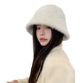 thumbnail image 5 of SikaFu Autumn And Winter Version Of Rabbit Mao Fisherman Hat Make A Small Hairy Hair, Wild Cold, Keep Warm, Cover The Pot, The Pot Plush Bucket Hat, 5 of 9