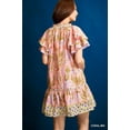 thumbnail image 4 of Floral Ruffle-Sleeve Tunic Dress, 4 of 6