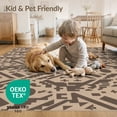 thumbnail image 4 of ODIKA 5'x7' Brown Beige Geometric Cross Motif Washable Area Rug Southwestern Style Repeating Medallion Aztec for Small Living Room, Bedroom, Easy Care, Non-Shedding, Pet Friendly, 4 of 7