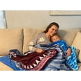 thumbnail image 5 of Great White Shark Fleece Blanket for Bed, 50" x 60" Fleece Throw Blanket for Unisex and Kids - Super Soft Plush Shark Blanket Throw Fleece Blanket Shark Blanket - Queen Size Blanket, 5 of 6