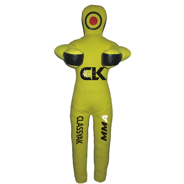 Classyak MMA Mannequin de Grappling Arts Martiaux Jaune Jiu Jitsu Sac de Frappe - Non Rempli