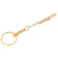 thumbnail image 1 of Llavero de flauta de latón, regalo decorativo, instrumento musical, adorno dorado., 1 of 14