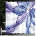 thumbnail image 4 of Ambesonne Abstract Shower Curtain, Geometric Flowers, 69"Wx75"L, Purple White and Blue, 4 of 5