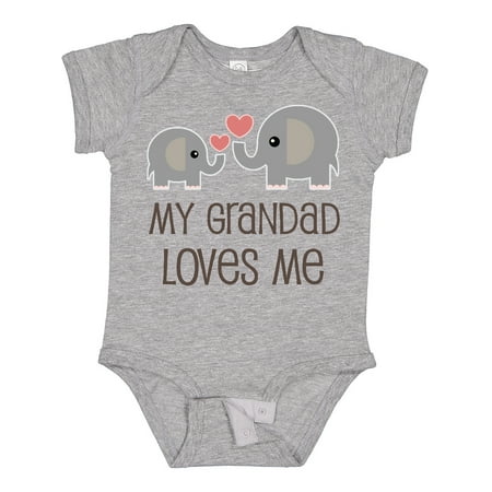 

Inktastic My Grandad Loves Me Gift Baby Boy or Baby Girl Bodysuit