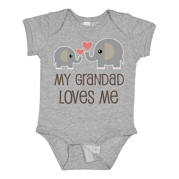 Inktastic My Grandad Loves Me Boys or Girls Baby Bodysuit