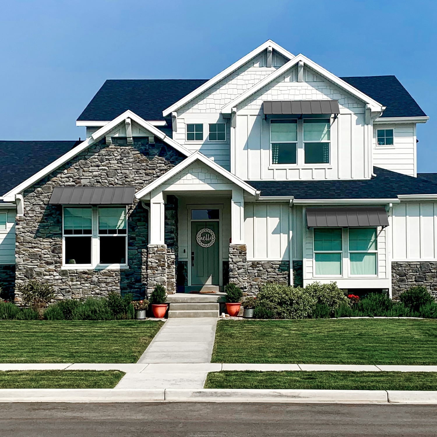 Awntech Houstonian Metal Standing Seam Slope Window/Door Awning