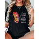 thumbnail image 1 of Camiseta Suelta para Mujer Primavera VeranoWomen's Casual Butterfly Graphic Tee - Comfy Stretchy Polyester Blend, Crew Neck Short Sleeve T-Shirt with Slogan Print, Machine Washable - Perfect for Sum, 1 of 6