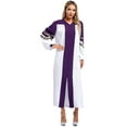 thumbnail image 3 of Aiihoo Women's Choir Robe Clergy Robe Loose Fit Clergy Maxi Dress A-line Long Dress Minister Pastor Gown Purple 3XL, 3 of 7