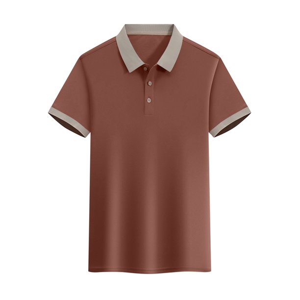 pstuiky camisetas camisas para hombre, Camisa informal de verano con solapa y botones de color liso para hombre camisas casuales para hombre xxxxl