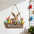 thumbnail image 6 of HuiXinOu Easter Bunny 2D Flat Wooden Wall Hanging Sign Welcome Door Decor Spring Holiday Porch Front Door Indoor Decoration, 6 of 6