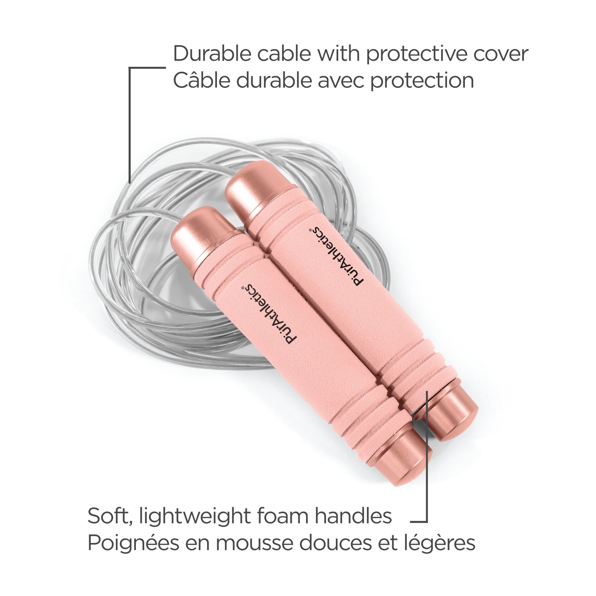 PurAthletics Comfort Foam Skip Rope - Pink