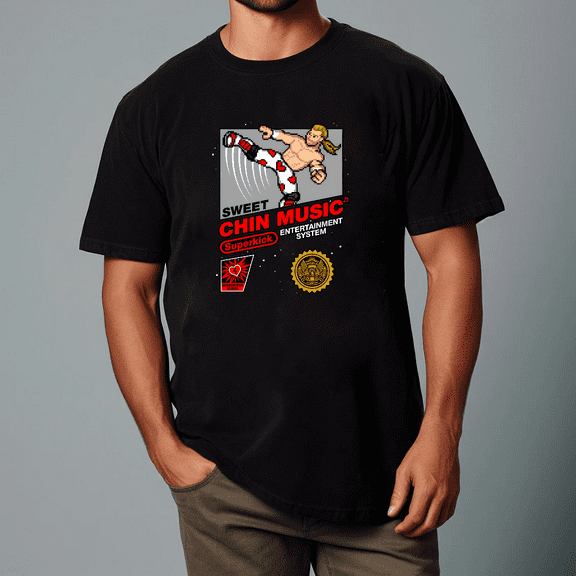 Sweet Chin Music Shawn Michaels NES Game Unisex T-Shirt V70904, for men & women, up to size 5XL