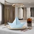 thumbnail image 2 of Unique Bargains 12Pcs Solid Washable Reusable Cloth Napkins Sky Blue 13x13inch, 2 of 6