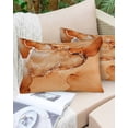 thumbnail image 6 of Marble Burnt Orange Throw Pillow Cover 20 x 26 Inch Decorative Pillow Cover Modern Abstract Ink Painting Luxury Lumbar Pillowcase Seasonal Rectangle Cushion Case for Couch Sofa Bed Living Room, 6 of 7