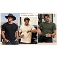 thumbnail image 5 of RICHCOIN Men's Ribbed Knit Crewneck T-Shirts Short Sleeve Textured Solid Casual Tee, 5 of 7
