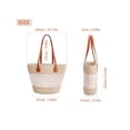 thumbnail image 2 of LAVA Women Straw Beach Bag Summer Boho Tote Bag Handbags Large Shoulder Purses Woven for Vacation (White), 2 of 8