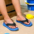 thumbnail image 6 of KIDS Flip Flops Summer Swimming Beach Bathroom Non Slip Sandals Black Atlantic Blue Size 1 Little Kid, 6 of 7