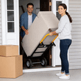 thumbnail image 3 of Heavy Duty Hand Truck Dual Purpose 2 Wheel Dolly Cart and 4 Wheel Push Cart with Swivel Wheels - 330 lbs Capacity Flatbed Cart for Moving, Warehouse, Garden, and Grocery, 3 of 9