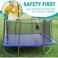 thumbnail image 6 of Skywalker Trampolines 15' x 15' Square Trampoline with Safety Enclosure Net - Blue Heavy-Duty Outdoor Trampoline for Kids & Adults, Rust-Resistant Steel Frame, 6 of 9