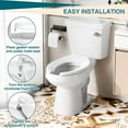 thumbnail image 5 of 18.5" Elongated Open Front Toilet Seat - Heavy Duty Plastic, Easy Clean & Install, Perfect for Churches, Schools & Hospitals - Durable & Comfortable, 5 of 8