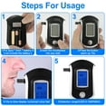 thumbnail image 3 of Alcohol Tester with 30 Mouthpieces Portable LCD Display Breath Alcohol Analyzer High Precision Alcohol Detector, 3 of 7