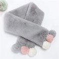 thumbnail image 1 of Bufandas Invierno Niños lindos Bufanda Niño Niñas Bufandas Imitación Cuello de piel de conejo Bufanda con pompón oso de fresa Electrónica, 1 of 5