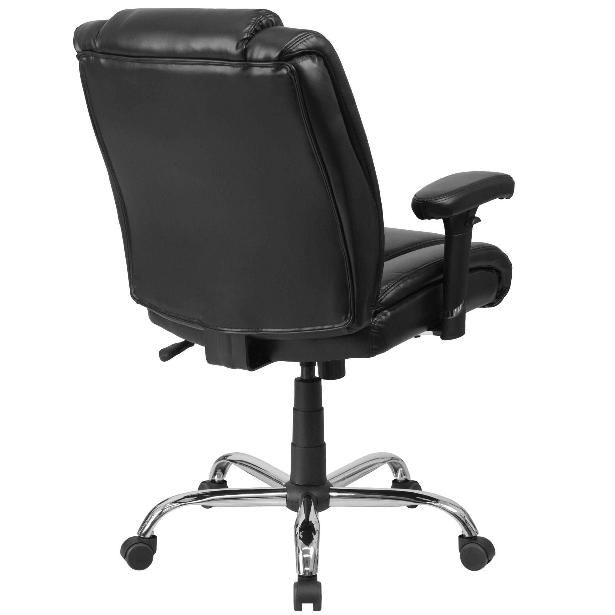 Flash Furniture Hercules Series 400 Pound Capacity Big Tall Black Leather Swivel Task Office Chair With Height Adjustable Arms