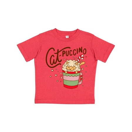 

Inktastic Christmas Cat-Puccino in Coffee Mug with Candy Cane Gift Toddler Boy or Toddler Girl T-Shirt