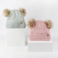 thumbnail image 3 of Conjunto de lana para tejer en invierno, ropa para el frío para niños pequeños, gorro, babero y guantes, tela acrílica suave, ideal para niños pequeños, preescolar, kit familiar de invierno., 3 of 9