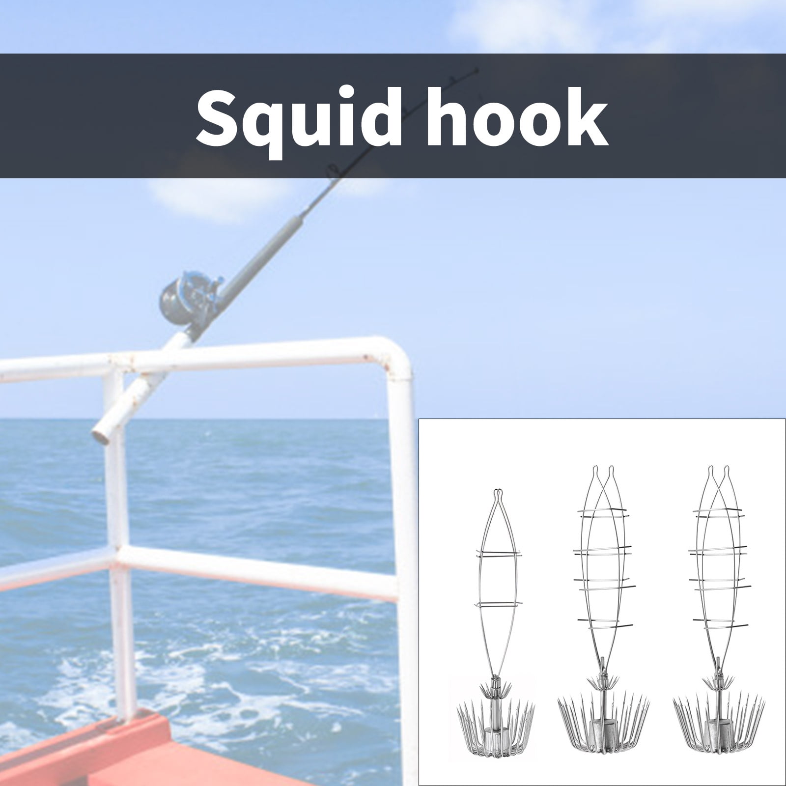Double Umbrellas Jigs Hook Fishing Tackle Two Layer Squid Hook 22/24/26 Sharply Fish Hook Fishing Accessories