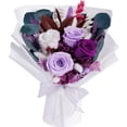 thumbnail image 1 of Ramos de flores preservadas Bonsion Purple Natural Roses, 1 of 5