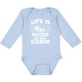 thumbnail image 3 of Inktastic Life is Better at The Cabin with Trees and Moon Boys or Girls Long Sleeve Baby Bodysuit, 3 of 5