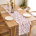 thumbnail image 3 of Valentine's Day Table Runner - 70 Inch Long, Kitchen Dining Table Runner Dresser Scarves, Sweet Love Heart Lines Romantic Red Farmhouse Decor for Coffee Tables Wedding Party Banquet, 3 of 8