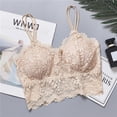 thumbnail image 2 of Women Lingerie Corset Lace Floral Bralette Padded Bra Camis Underwear Wire Free Sheer Lace Bra Crop Tops Brassiere, 2 of 2