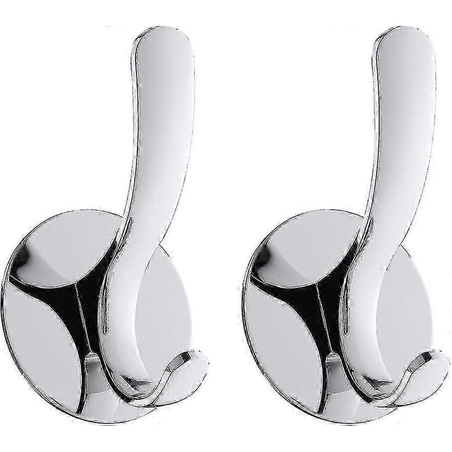 unique Adhesive Towel Hooks For Robe Bath Stick On Hooks Towel Holders Coat Hooks Stainless Steel Door Hooks For Bathroom Kitchen No Drill 2 Pack Silv
