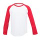 thumbnail image 1 of Skinni Minni - Camiseta de manga larga diseño béisbol para niños (Blanco/rojo), 1 of 2