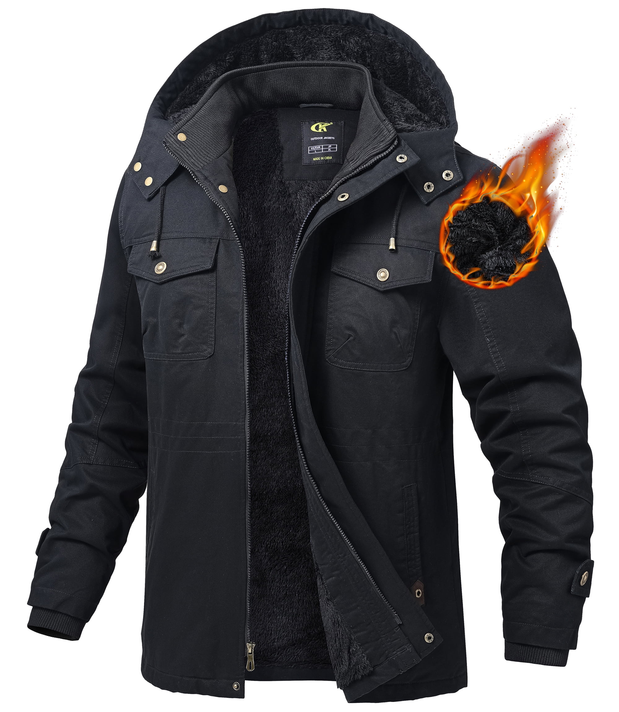 Wells Lamont Quilted Flex Canvas Thermal Sherpa Lined Shirt Jacket