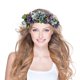 thumbnail image 3 of Corona de flores de boda para niñas, diadema Floral, tocado de corona, guirnalda de mujer con cinta ajustable, 3 of 5