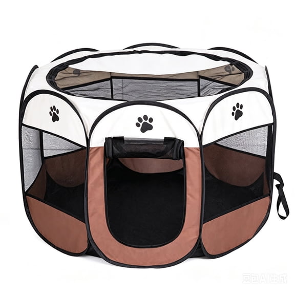 Portable Pet Playpen, Puppy/Cat Playpen Foldable Pet Exercise Pen Tents Dog Kennel for Indoor Outdoor