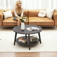 thumbnail image 7 of FDW Round Coffee Table with Storage and Sturdy MDF Top & Tapered Legs,Grey, 7 of 7