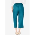 thumbnail image 2 of Woman Within Plus Size Petite Capri Fineline Denim Jean, 2 of 4