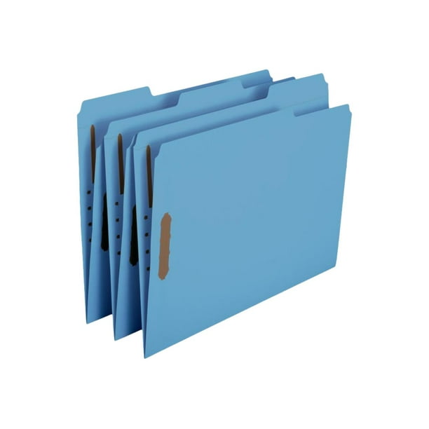 Smead - Fichier à Barre Plate - pour Lettre - à Onglets - Bleu (pack de 50)