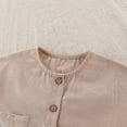 thumbnail image 4 of MIASHUI Relaxed Blend Shirt Jacket For Boys And Girls Casual Oversized Button Up Top Khaki,4-5 Years, 4 of 9