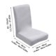 thumbnail image 3 of Fundas Para Sillas Elastic Stretch Dining Room Chair Covers Set of 1 Soft Polyester Fabric Slipcovers with Strapless Design for Kitchen Restaurant and Party Decor 45-55CM JASKFLY, 3 of 8
