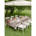 thumbnail image 4 of Outdoor Tablecloth with Umbrella Hole for Patio/Picnic/Party/Camping, Farmhouse Waterproof Table Cloth Rectangle Table Cover Washable, Vintage Country Texas Star Wooden Grain (54"x 80"), 4 of 8