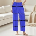 thumbnail image 5 of Tnhcen Women's Color Block Stripe Flannel Pajama Pants Fleece Thermal Sleepwear with Pockets Soft Lounge Pants High Waist Elastic S-3XL Multiple Colors Available, 5 of 5